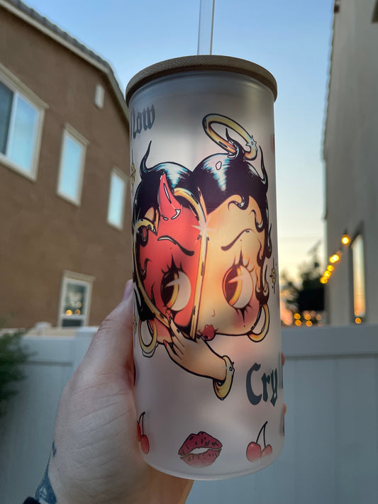 Betty Boop glass cup